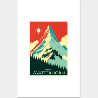 Matterhorn, Zermatt,Switzerland,Ski Poster Posters and Art